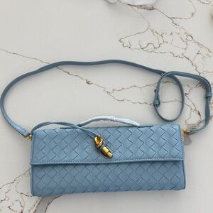 Elegant Blue Woven Women's Bag